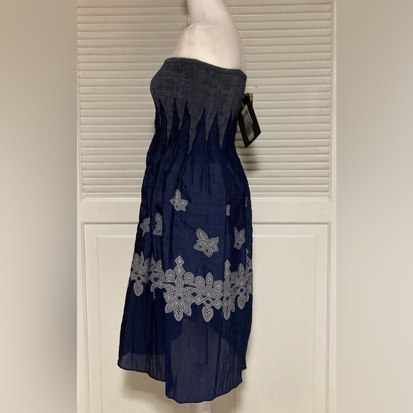 NWT Lapis Navy & White Tube Top Dress - Picture 4 of 10